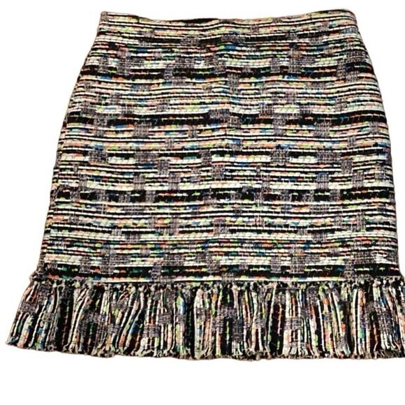 Ann Taylor Tweed Pencil Ruffle Skirt Petite 8P - Picture 6 of 9